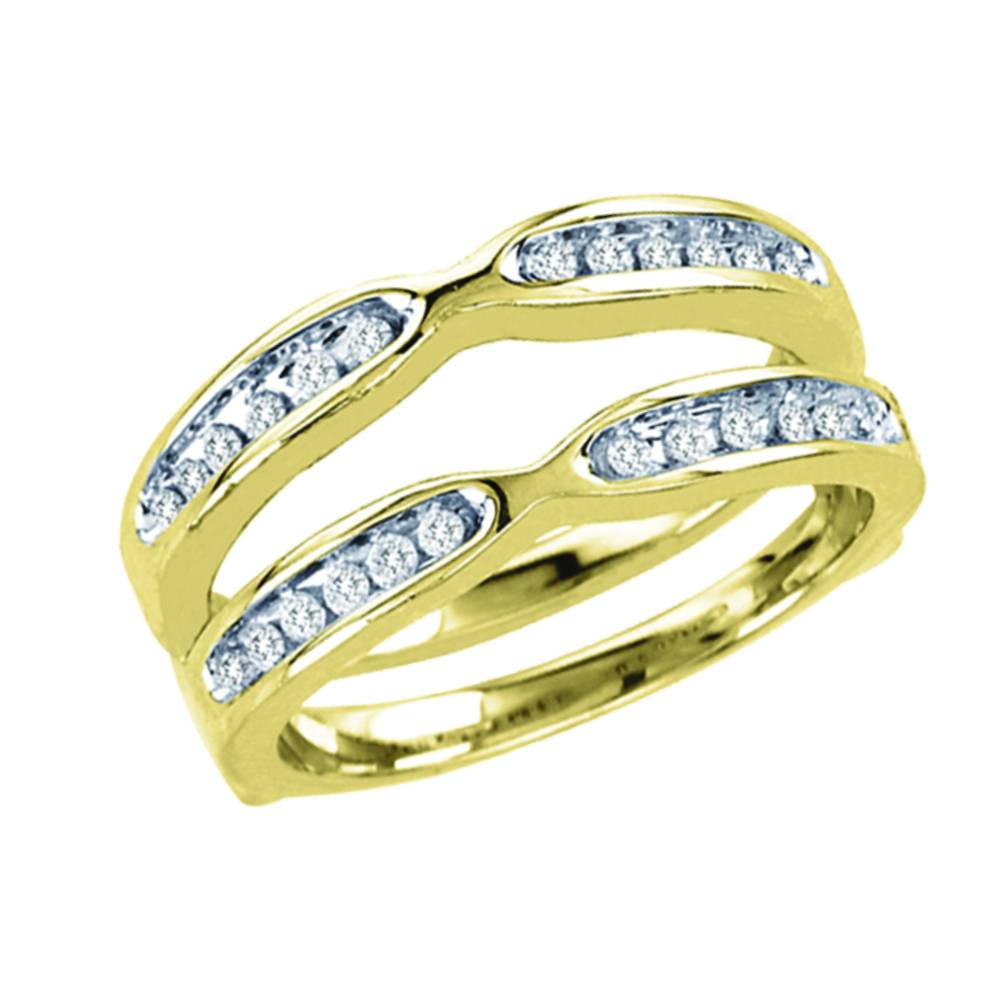 14K Yellow Gold Lab Diamond Ring Guard Enhancer