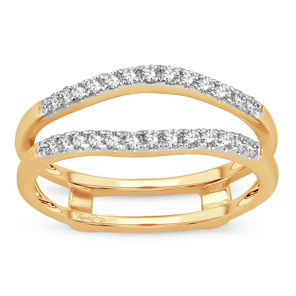 14K Yellow Gold Lab Diamond Ring Guard Enhancer - Chic Accent