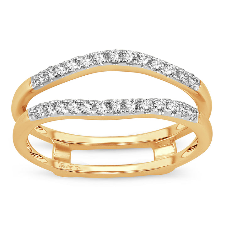 14K Yellow Gold Lab Diamond Ring Guard Enhancer - Chic Accent
