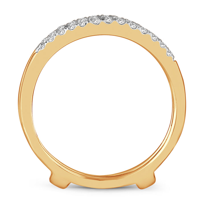 14K Yellow Gold Lab Diamond Ring Guard Enhancer - Chic Accent