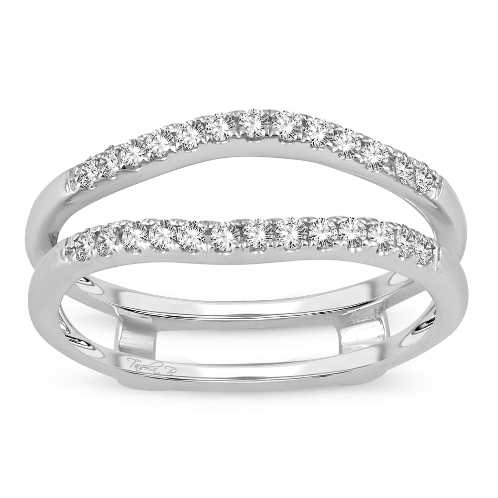 14K White Gold Lab Diamond Ring Guard Enhancer