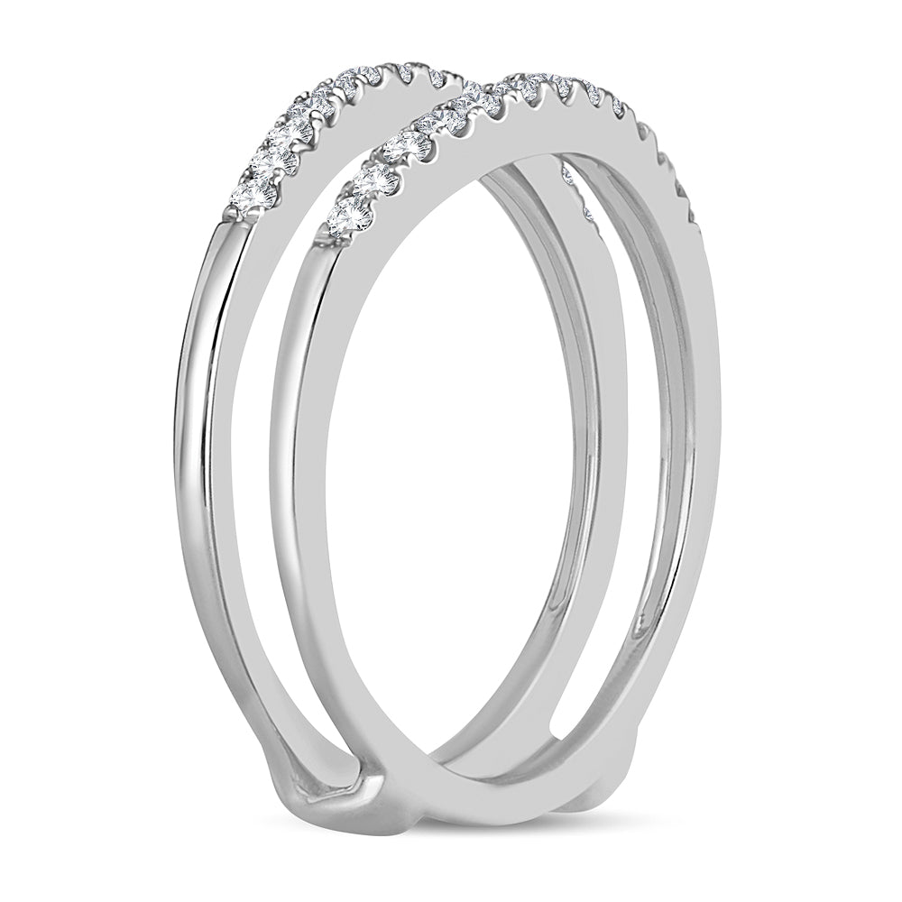 14K White Gold Lab Diamond Ring Guard Enhancer