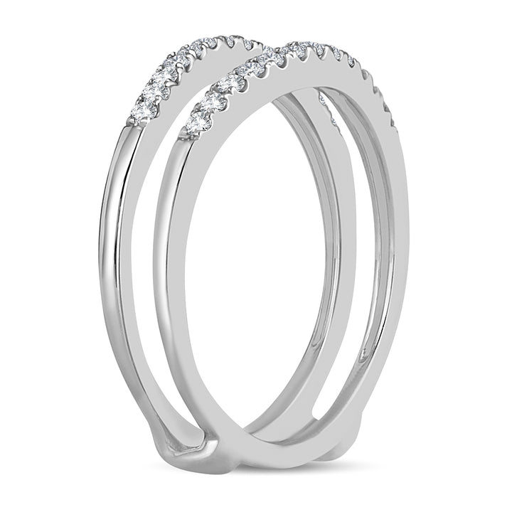 14K White Gold Lab Diamond Ring Guard Enhancer
