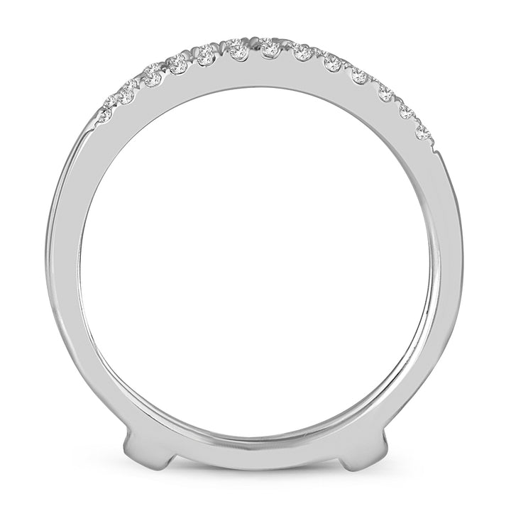 14K White Gold Lab Diamond Ring Guard Enhancer