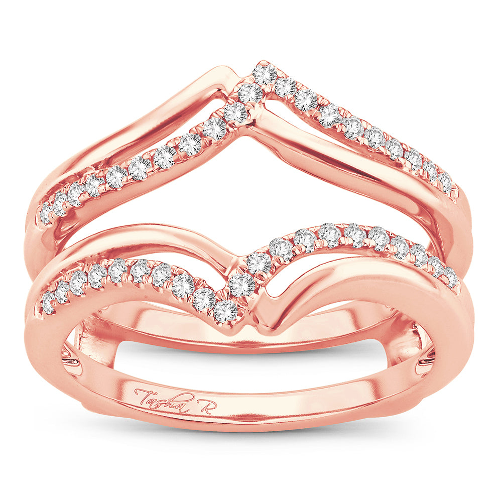14k Rose Gold Lab Diamond Ring Guard Enhancer