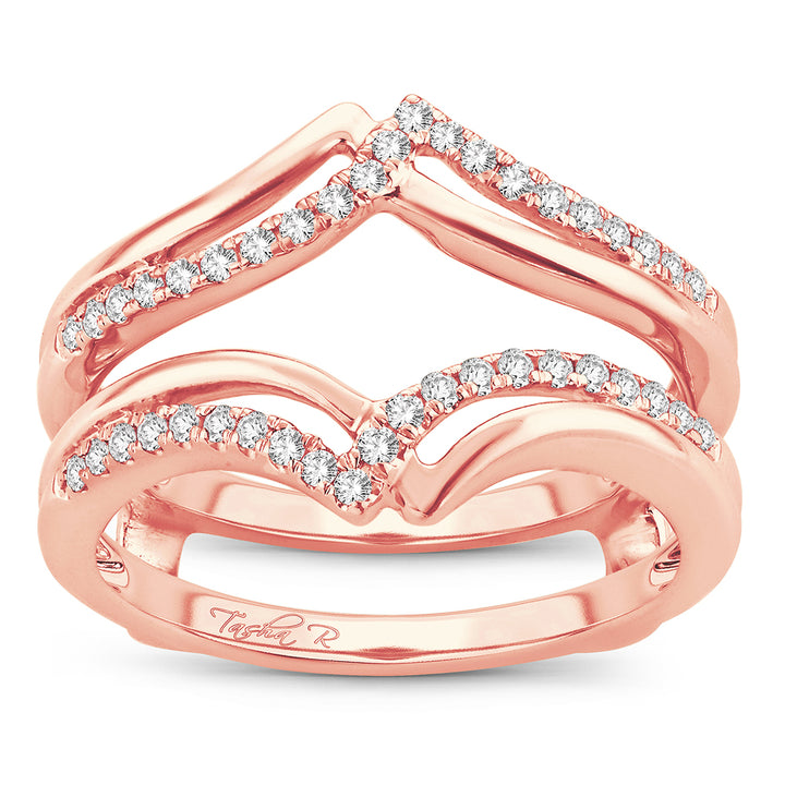 14k Rose Gold Lab Diamond Ring Guard Enhancer