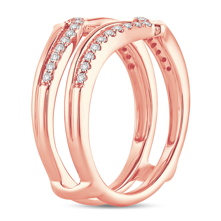 14k Rose Gold Lab Diamond Ring Guard Enhancer