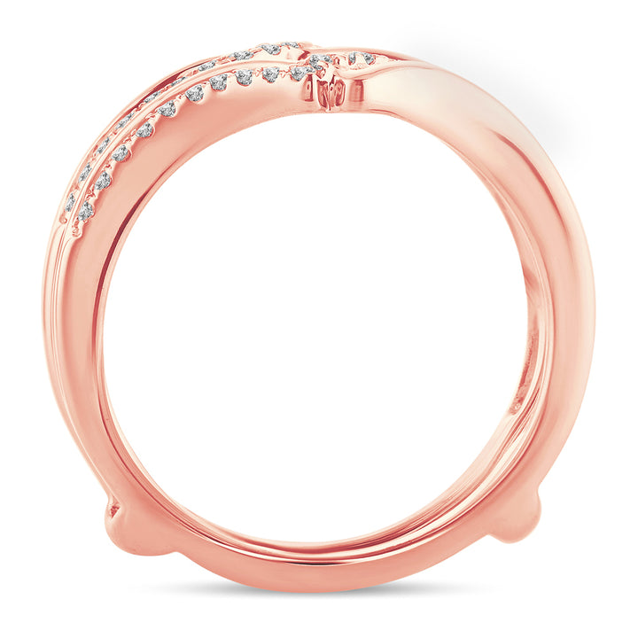 14k Rose Gold Lab Diamond Ring Guard Enhancer