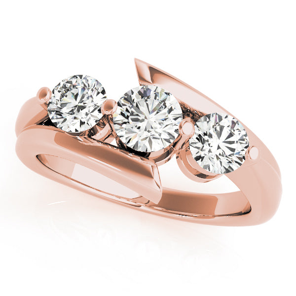 ENGAGEMENT RINGS 3 STONE ROUND