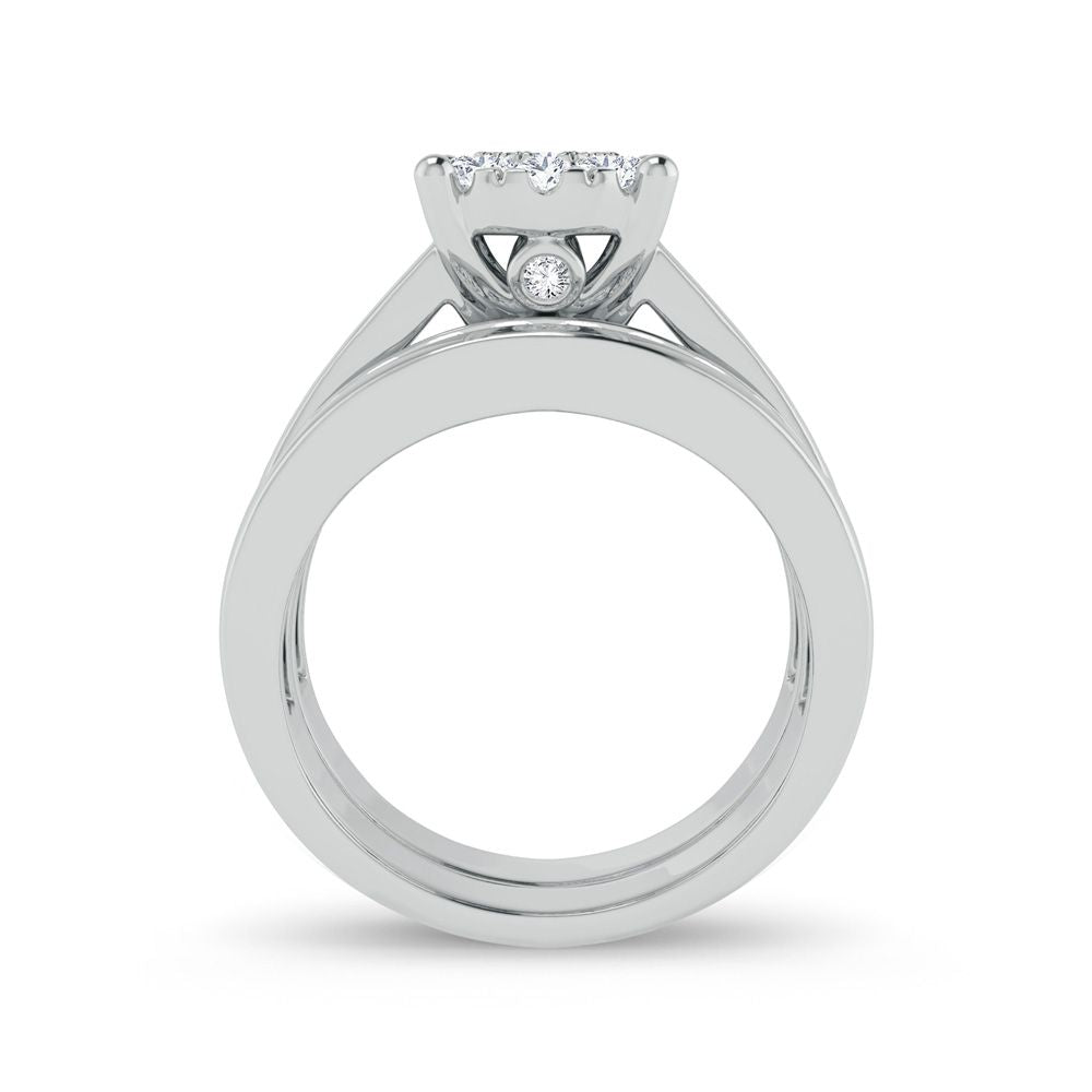 Elegant 1ct Lab Diamond Engagement Ring in White Gold