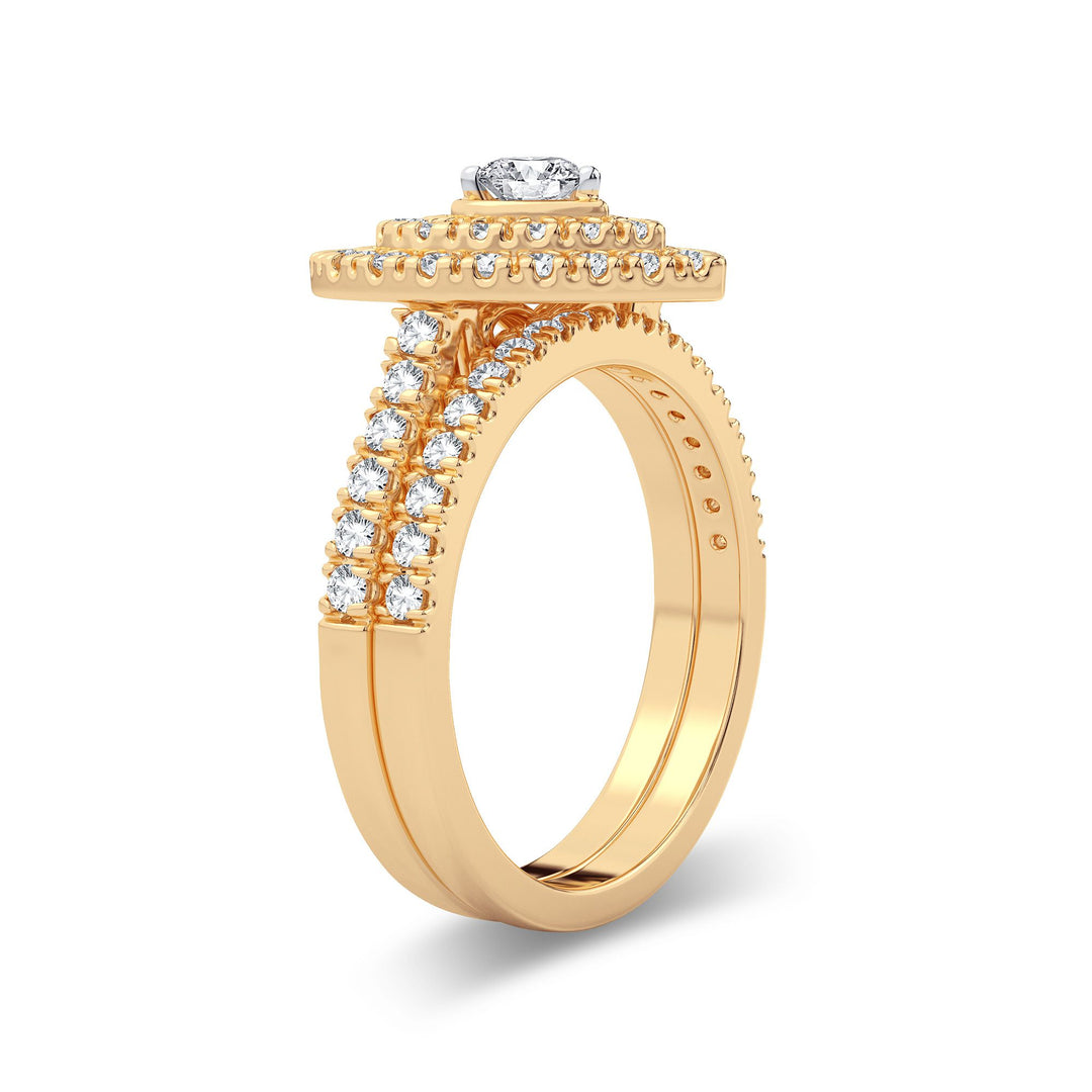 Brilliant 14K Yellow Gold Lab Diamond Bridal Ring (1CT)