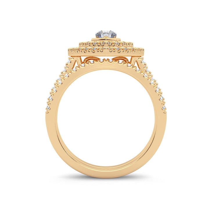 Brilliant 14K Yellow Gold Lab Diamond Bridal Ring (1CT)