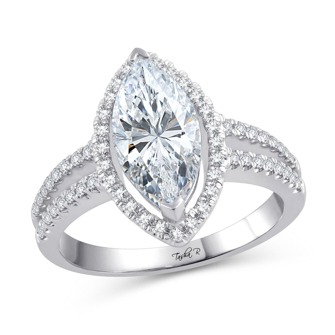 14K 0.35CT Diamond SEMI MOUNT