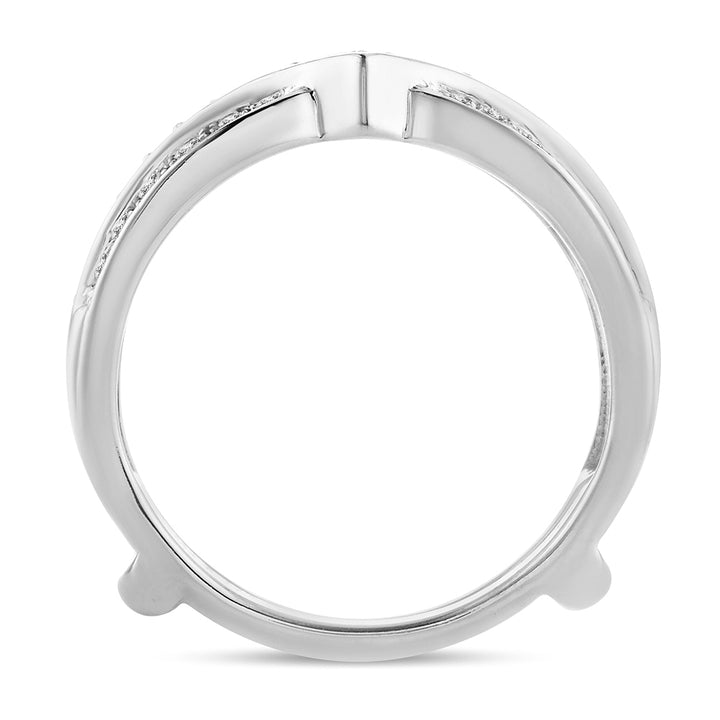 14k White Gold Lab Diamond Ring Guard Enhancer