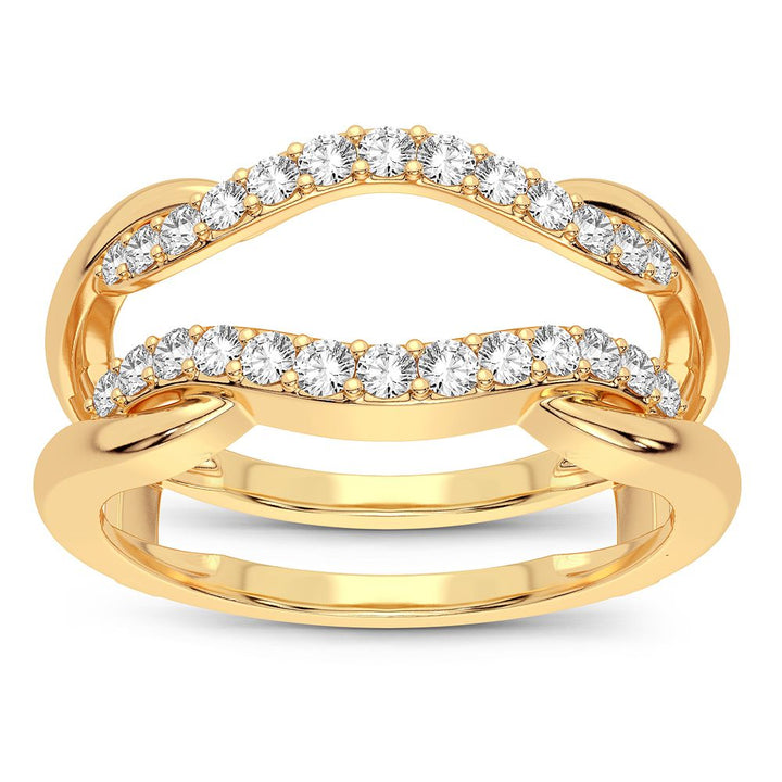 14K Yellow Gold Lab Diamond Ring Guard Enhancer