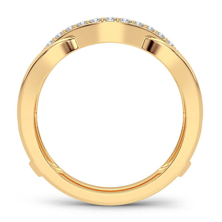 14K Yellow Gold Lab Diamond Ring Guard Enhancer