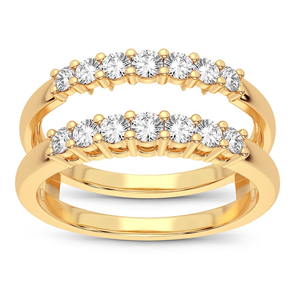 14K Yellow Gold 0.50CT Lab Diamond Ring Guard Enhancer