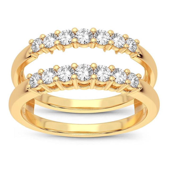 14K Yellow Gold 0.50CT Lab Diamond Ring Guard Enhancer