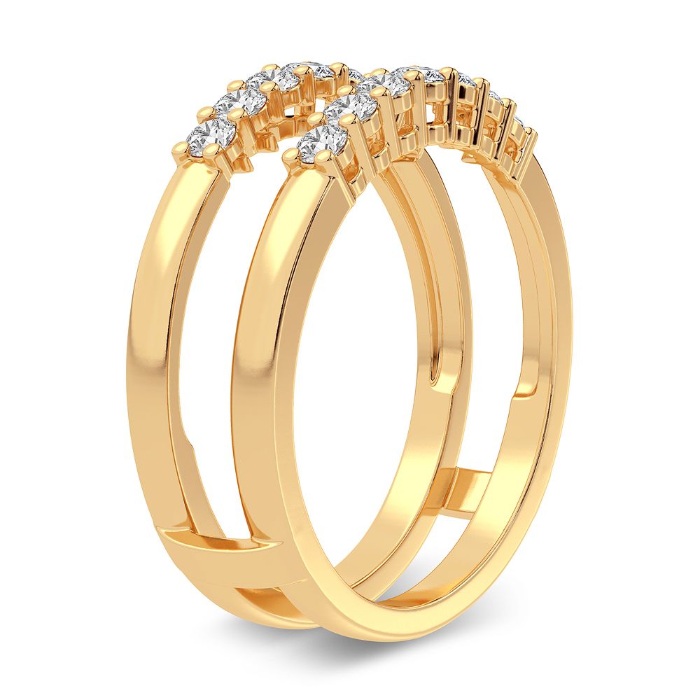 14K Yellow Gold 0.50CT Lab Diamond Ring Guard Enhancer