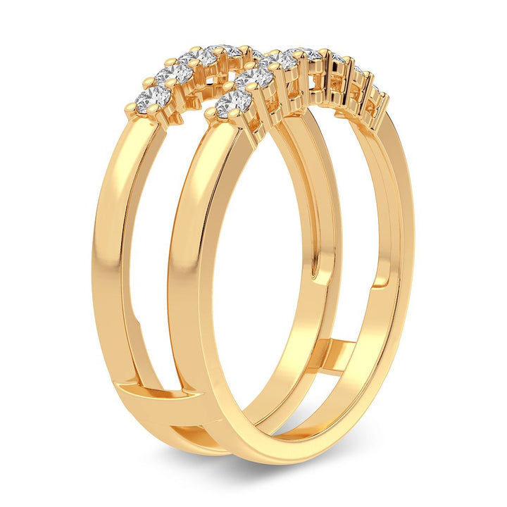 14K Yellow Gold 0.50CT Lab Diamond Ring Guard Enhancer