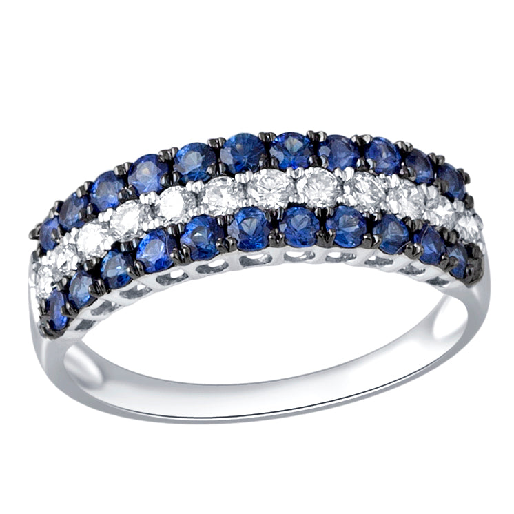 14K 0.34 CT Diamond & SAPPHIRE BAND