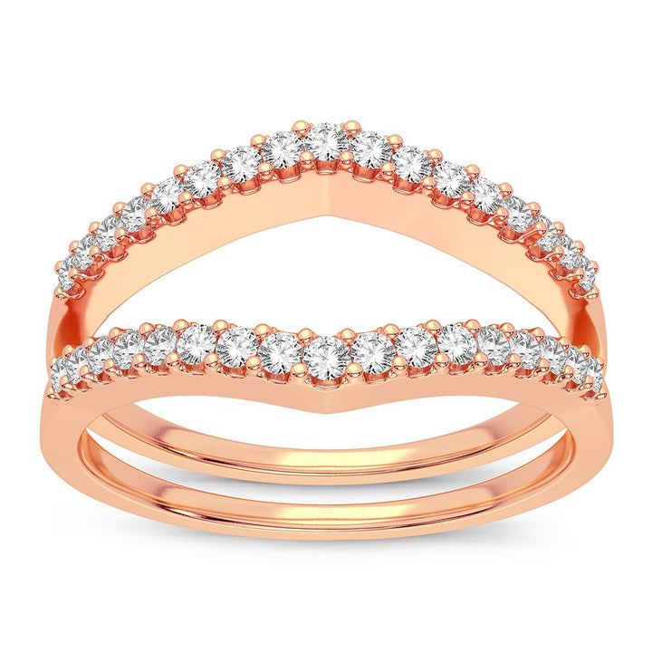 14K Rose Gold Lab Diamond Ring Guard Enhancer