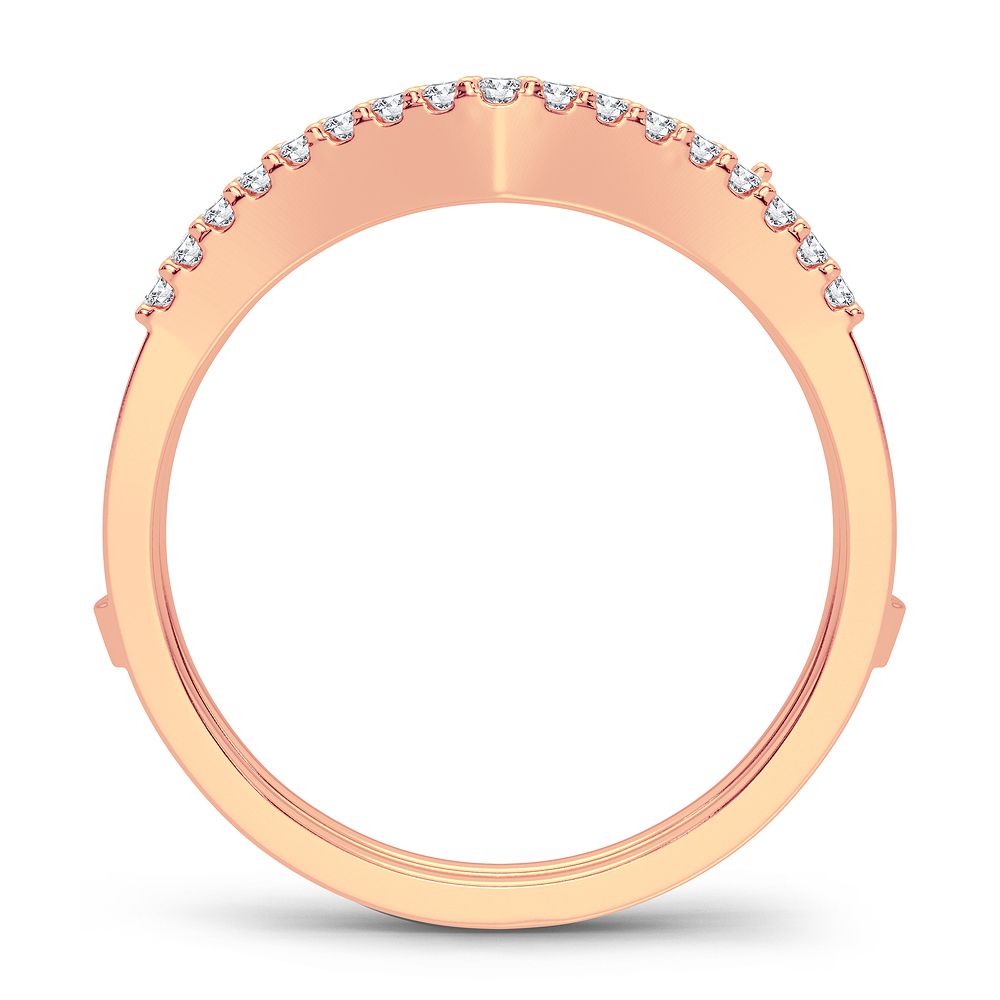 14K Rose Gold Lab Diamond Ring Guard Enhancer