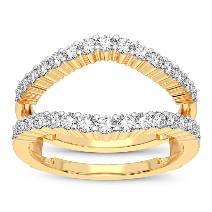 14K Yellow Gold 0.50CT Lab Diamond Ring Guard Enhancer