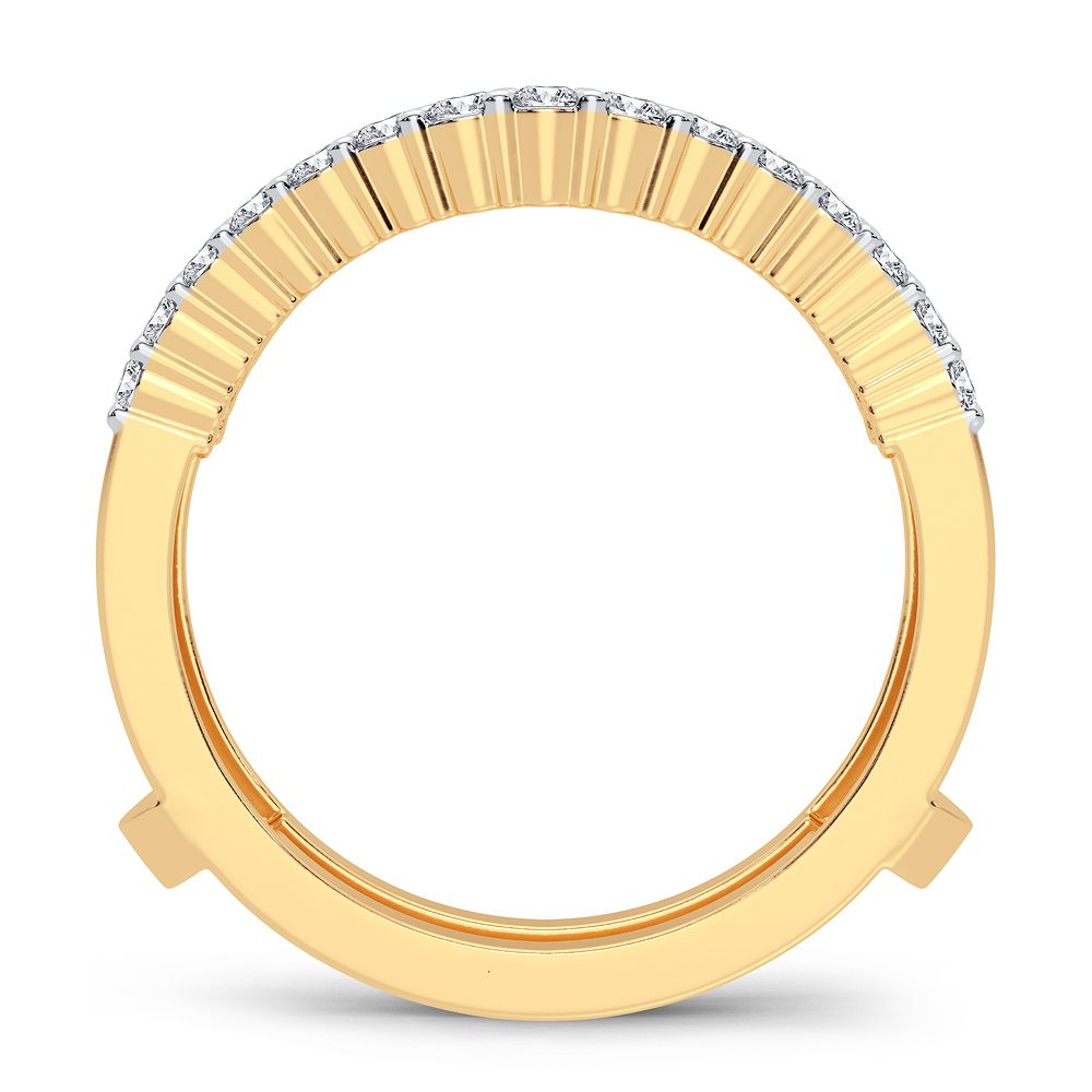 14K Yellow Gold 0.50CT Lab Diamond Ring Guard Enhancer