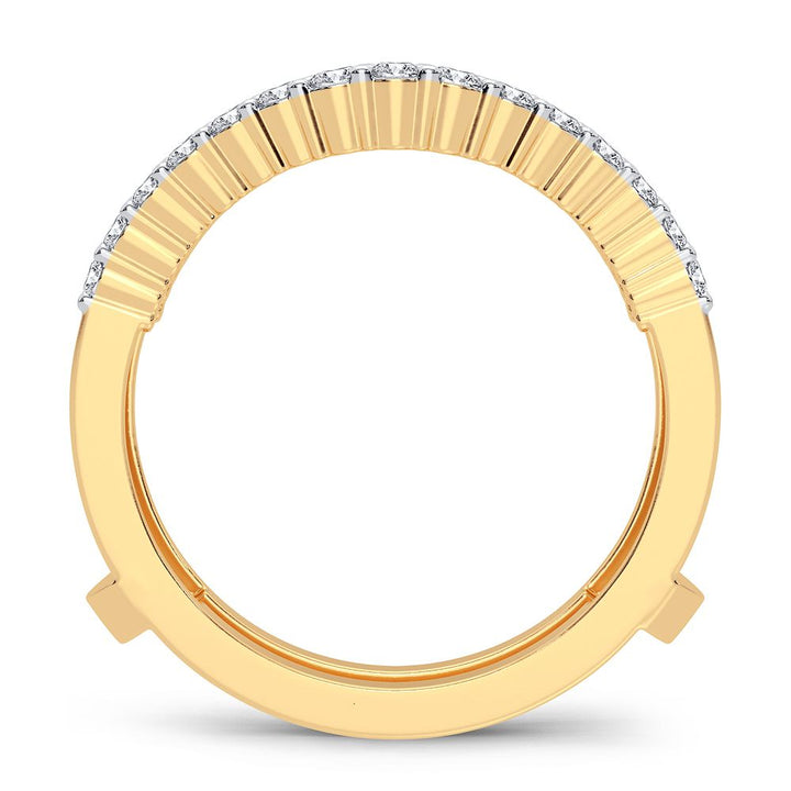 14K Yellow Gold 0.50CT Lab Diamond Ring Guard Enhancer