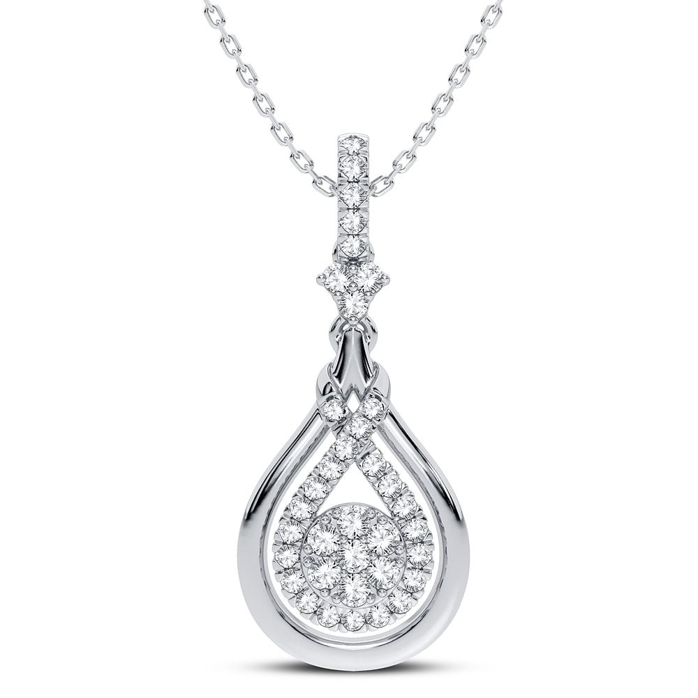 Magnificent 14K 0.33CT DIAMOND PENDANT