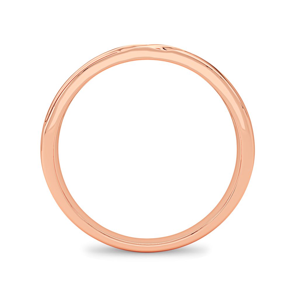 14k Rose Gold Mens Lab Diamond Wedding Band