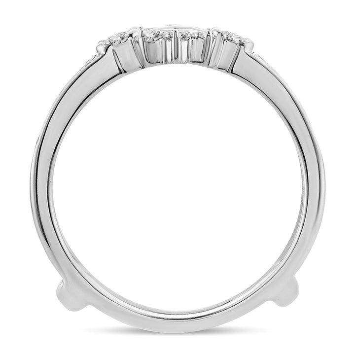 14K White Gold Lab Diamond Ring Guard Enhancer
