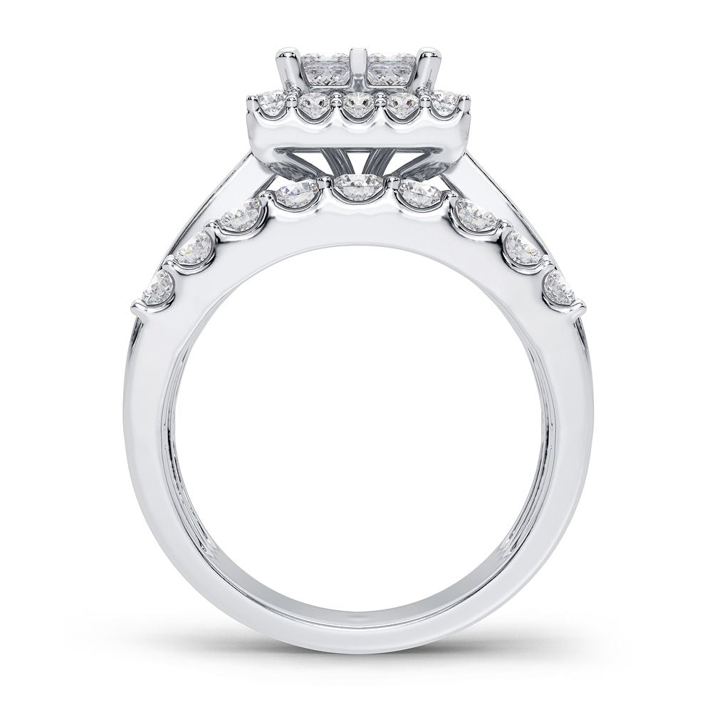 Brilliant 14k White Gold Lab Diamond Engagement Ring