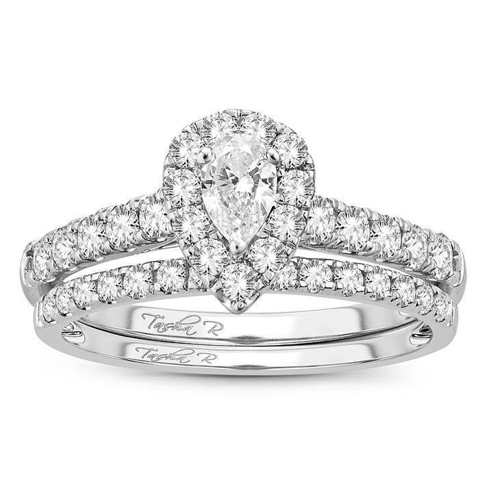 Brilliant 14k White Gold 1CT Lab Diamond Engagement Ring