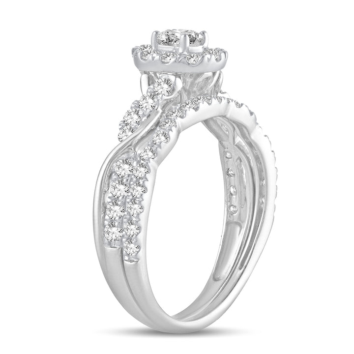 14k White Gold 1CT Lab Diamond Womens Engagement Ring