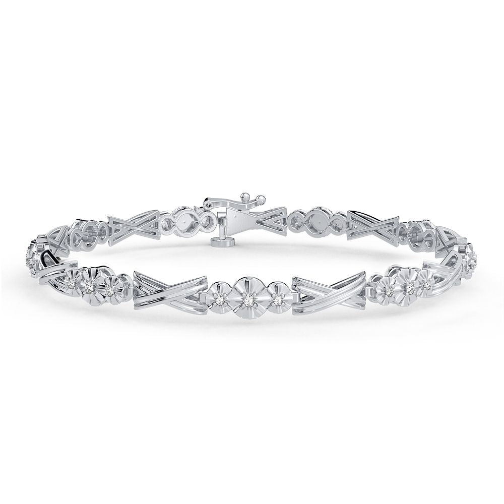 10K 0.14CT DIAMOND BRACELET