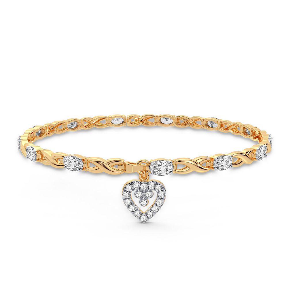 10K 0.10CT DIAMOND BRACELET