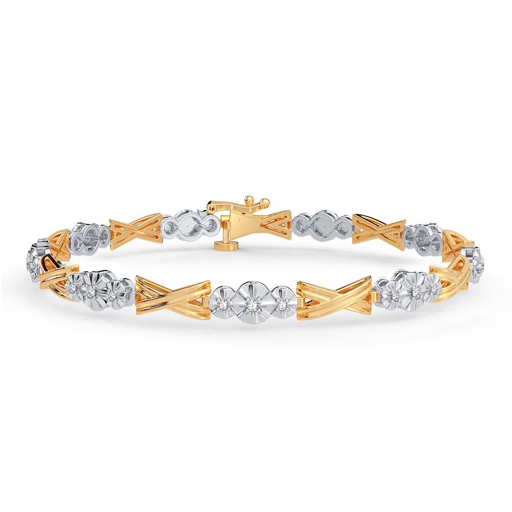 10K 0.14CT DIAMOND BRACELET