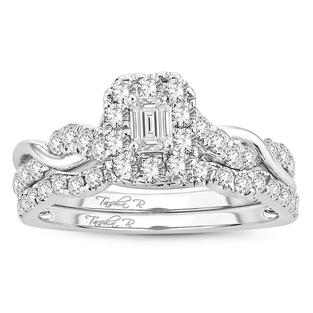 Elegant 14k White Gold 1CT Lab Diamond Engagement Ring