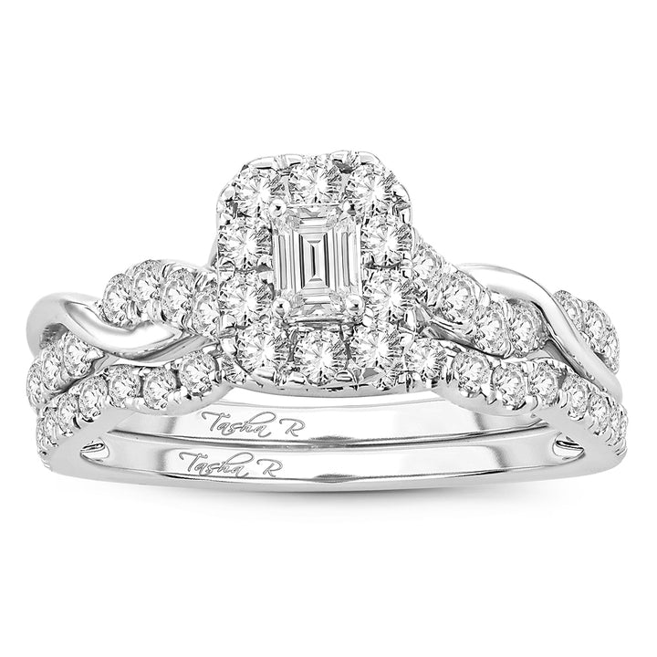 Elegant 14k White Gold 1CT Lab Diamond Engagement Ring