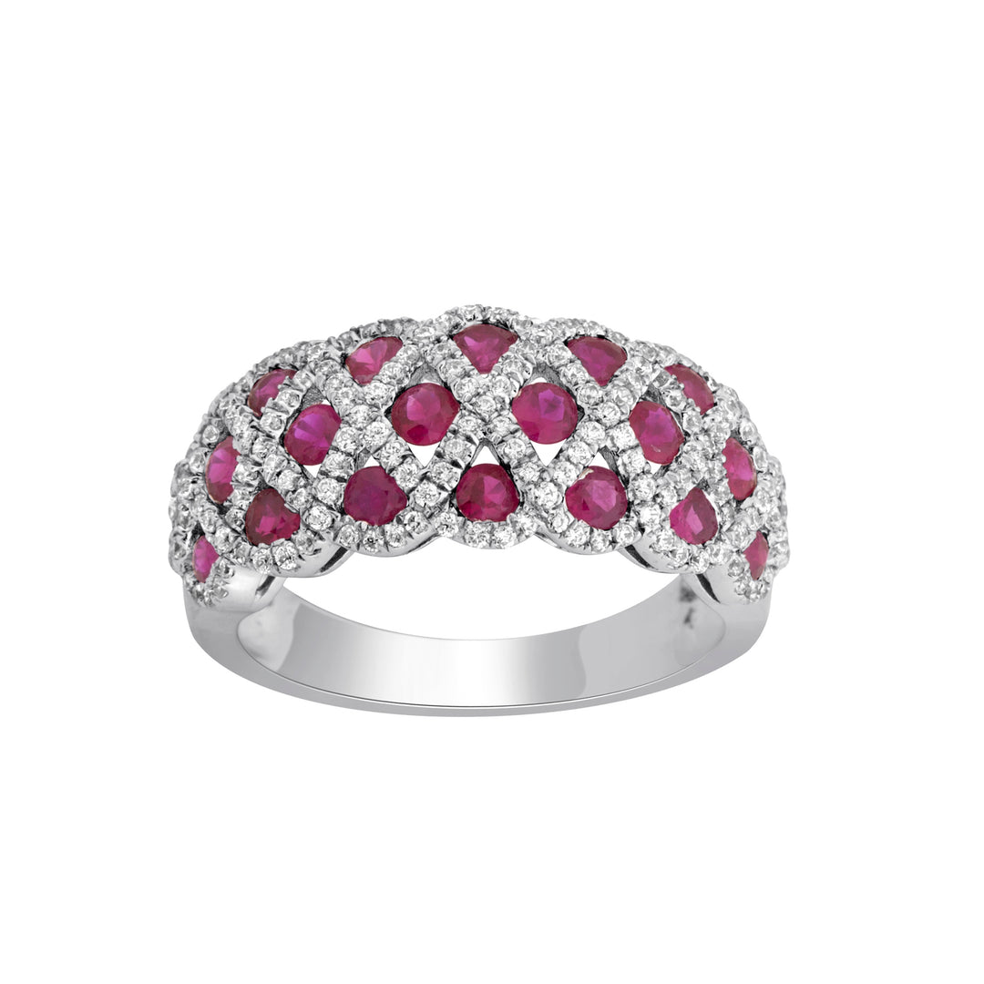 14K 0.58CT Diamond RUBY RING