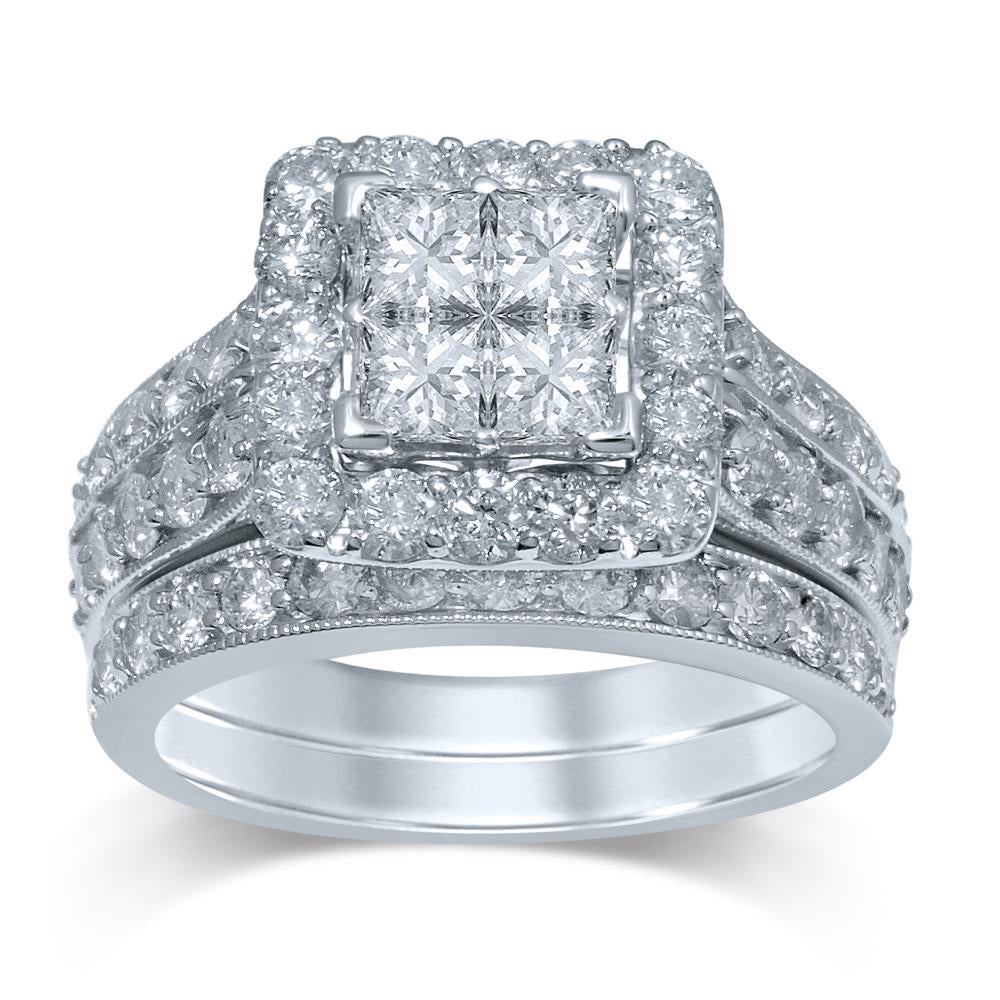 14K 3.25CT Diamond BRIDAL RING