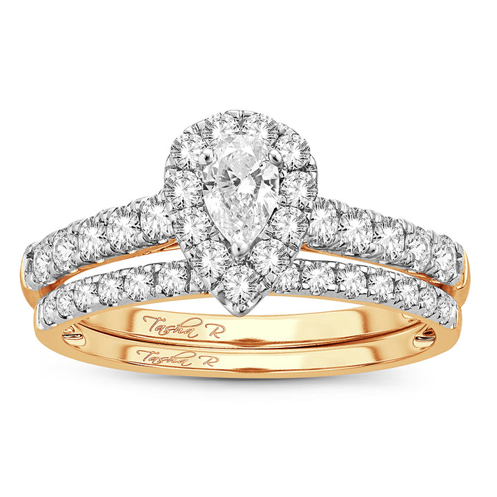 14k Yellow Gold 1CT Lab Diamond Womens Engagement Ring