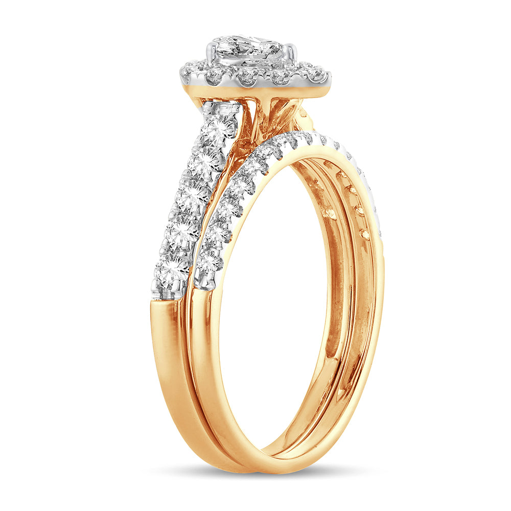 14k Yellow Gold 1CT Lab Diamond Womens Engagement Ring