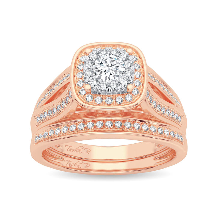Sparkling 14k White Gold 0.40CT Lab Diamond Bridal Ring