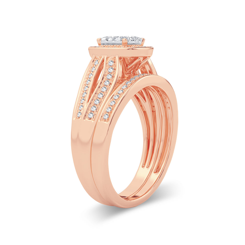Sparkling 14k White Gold 0.40CT Lab Diamond Bridal Ring