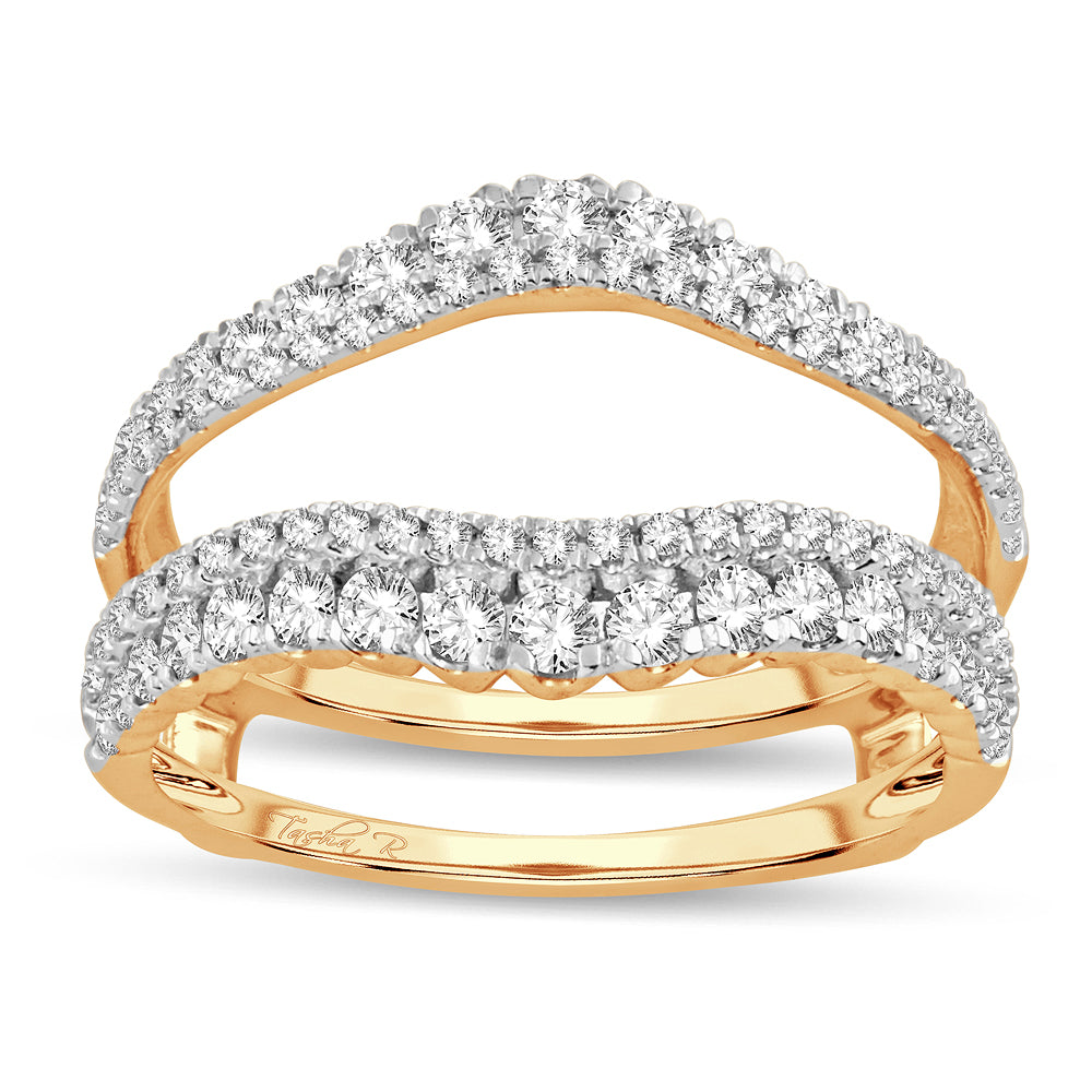 14K Yellow Gold 0.75CT Lab Diamond Ring Guard Enhancer
