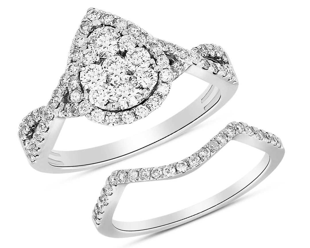 Timeless 14k White Gold 1ct Lab Diamond Bridal Ring