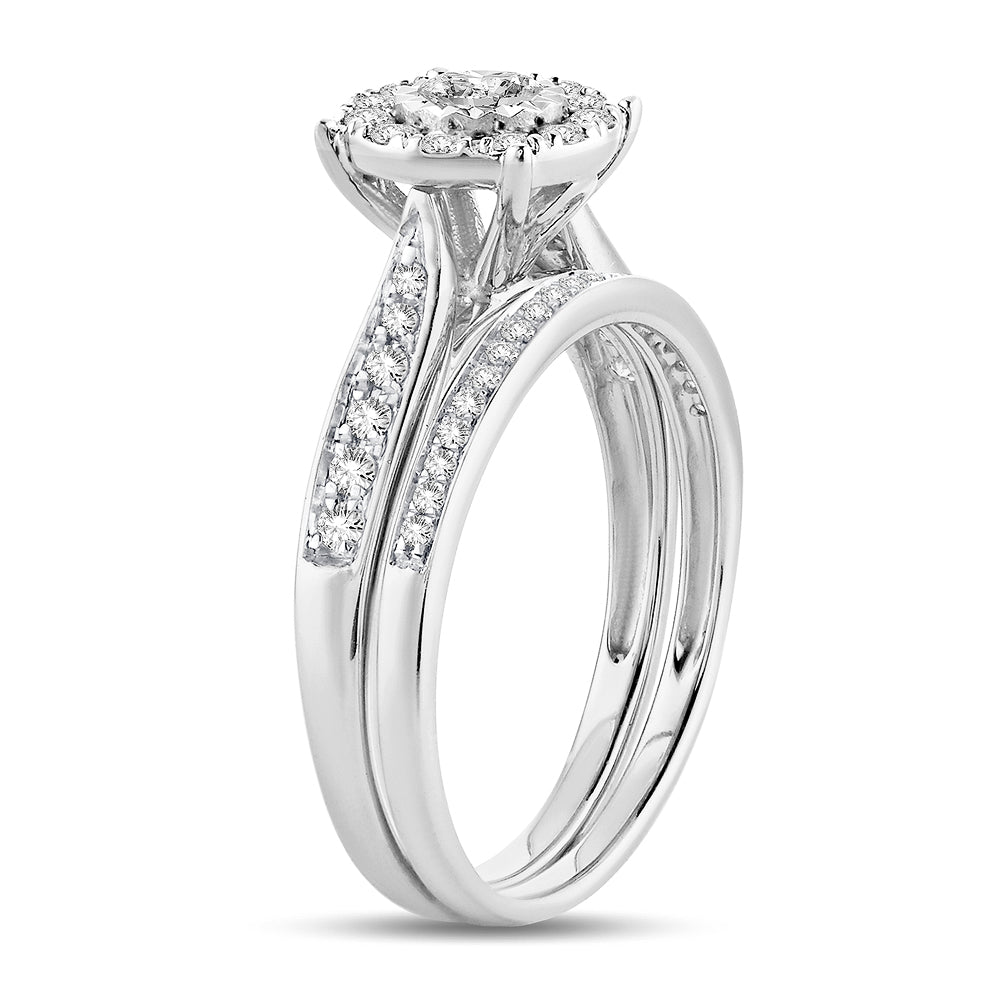 Timeless 14K White Gold Lab Diamond Bridal Ring (0.45ct)